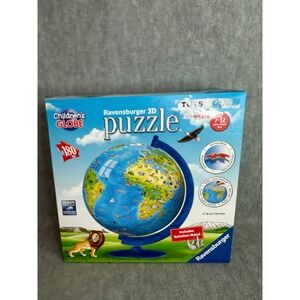 Ravensburger 3D Puzzle Childrens Globe 180pc Blue Good Rotation‎ Stand 7.8in